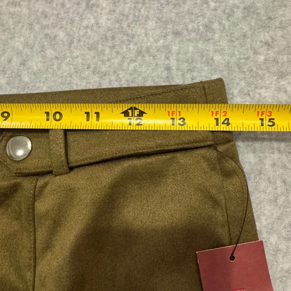 Love Scarlett Faux Suede Pencil Skirt Soft Olive Green Midi Small NWT Fall